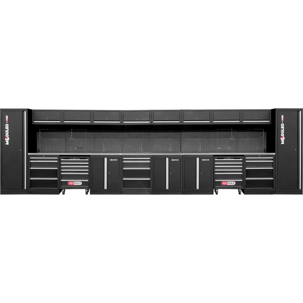 KS TOOLS Werkstatt-Schranksystem, gerade, 6640 x 500 mm, Variante 1