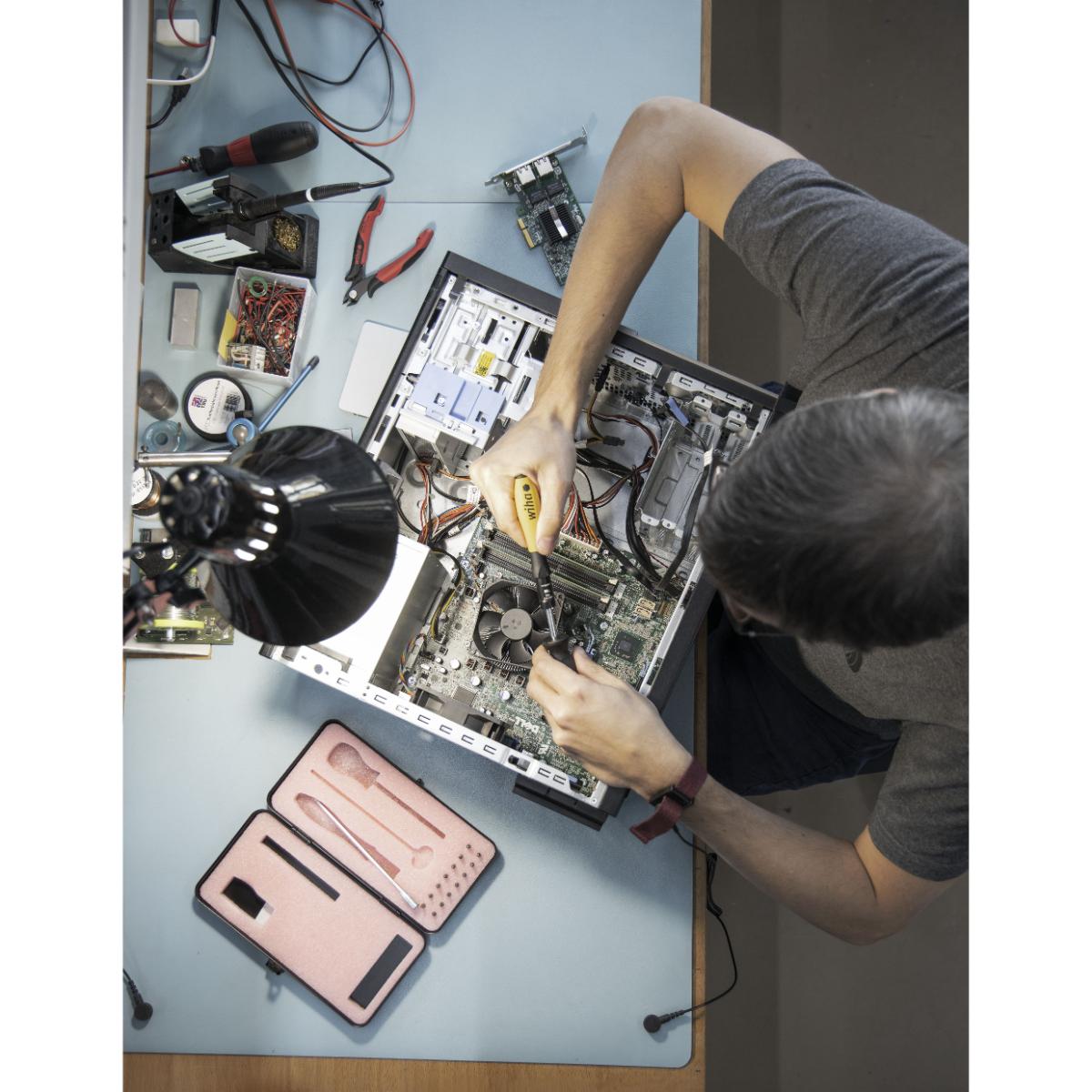 Wiha Drehmoment-Schraubendreher Set TorqueVario -S Micro ESD 0,1-0,6 Nm gemischt 18-teilges Set variabel einstellbare Drehmomentbegrenzung mit Box