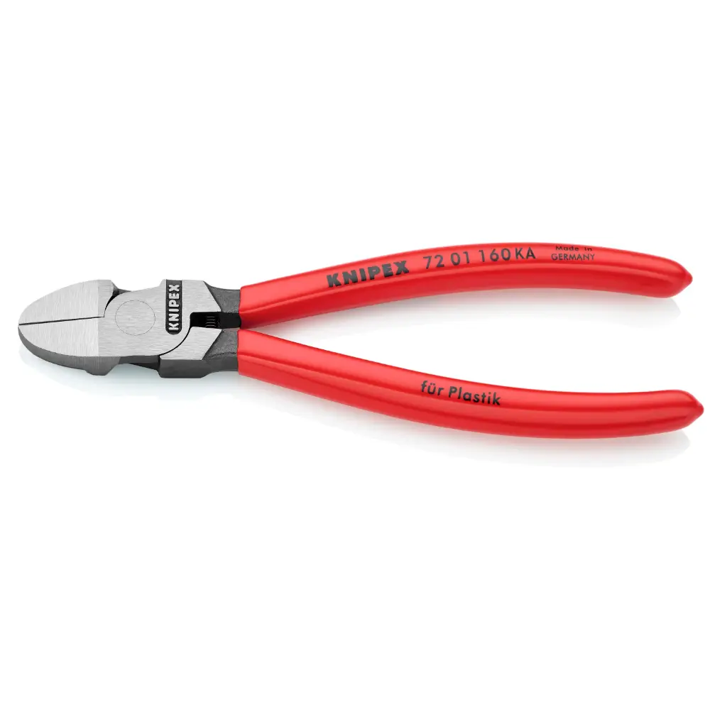 KNIPEX Seitenschneider für Kunststoff runder Kopf mit Kunststoff überzogen 160 mm