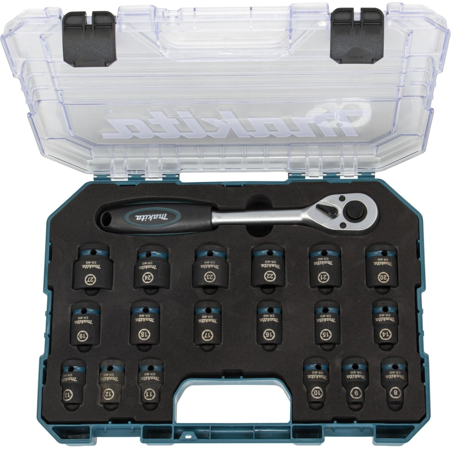 Makita Impact Black Schlagnuss-Set 1/2 Zoll mit Ratsche 19-teilig - E ...