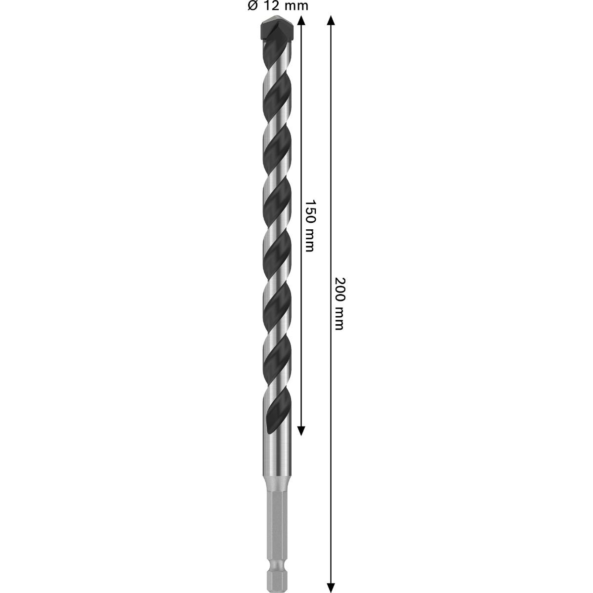 Bosch PRO HEX-5 Bohrer, 12 x 150 x 200 mm