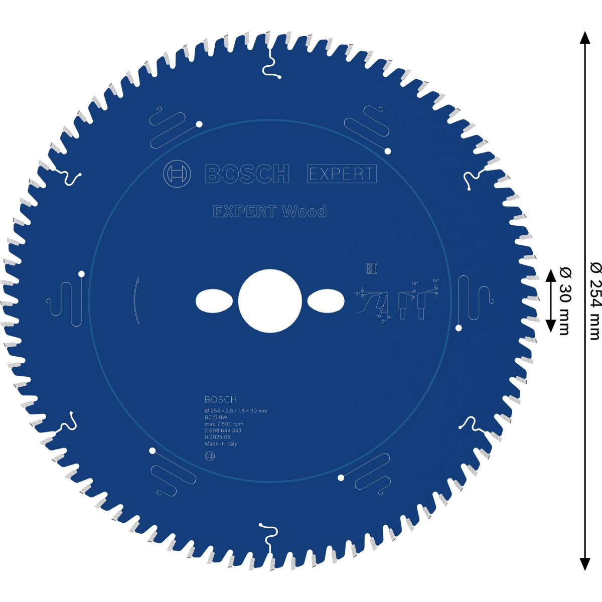 Bosch Kreissägeblatt Expert for Wood ø 254 mm