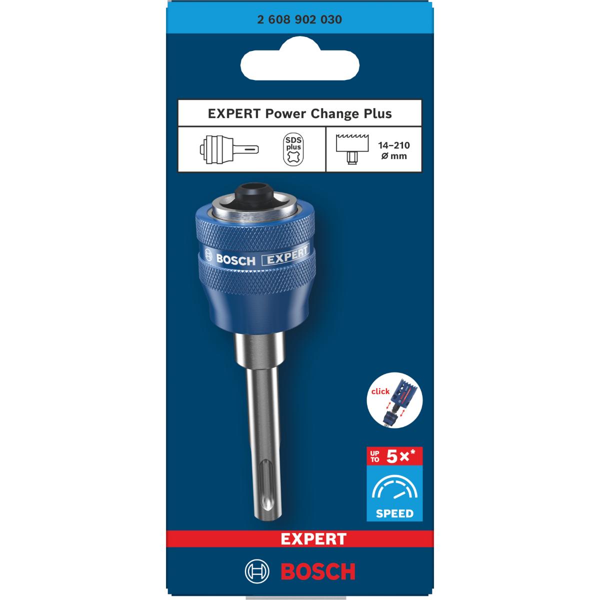 Bosch EXPERT Power Change Plus Adapter mit Aufsteckhalter, SDS-Plus