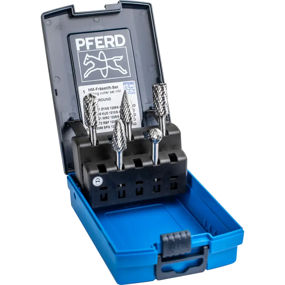 PFERD TOOLS Hartmetall Hochleistungsfrässtift Set ALLROUND 5-tlg. universal grob