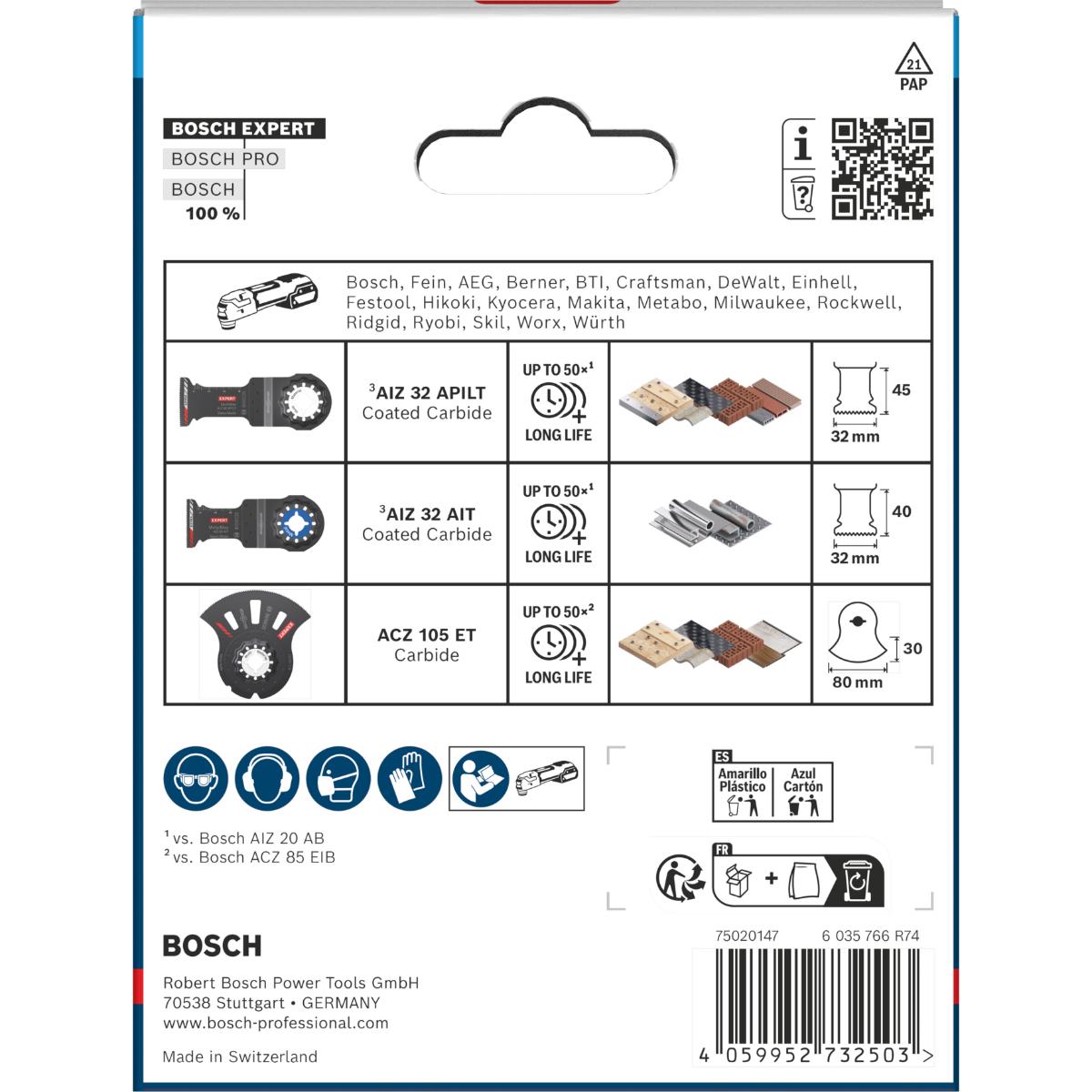 Bosch EXPERT Starlock Sägeblatt 3-teiliges Set