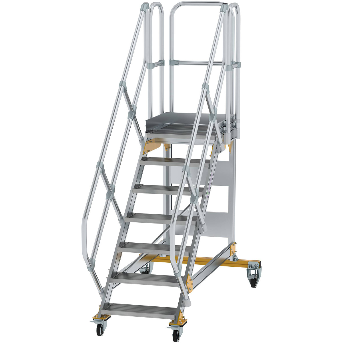 Munk Plattformtreppe 45° fahrbar Stufenbreite 600 mm