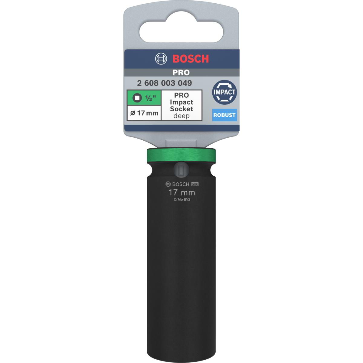 Bosch PRO Impact Socket, 1/2", tief