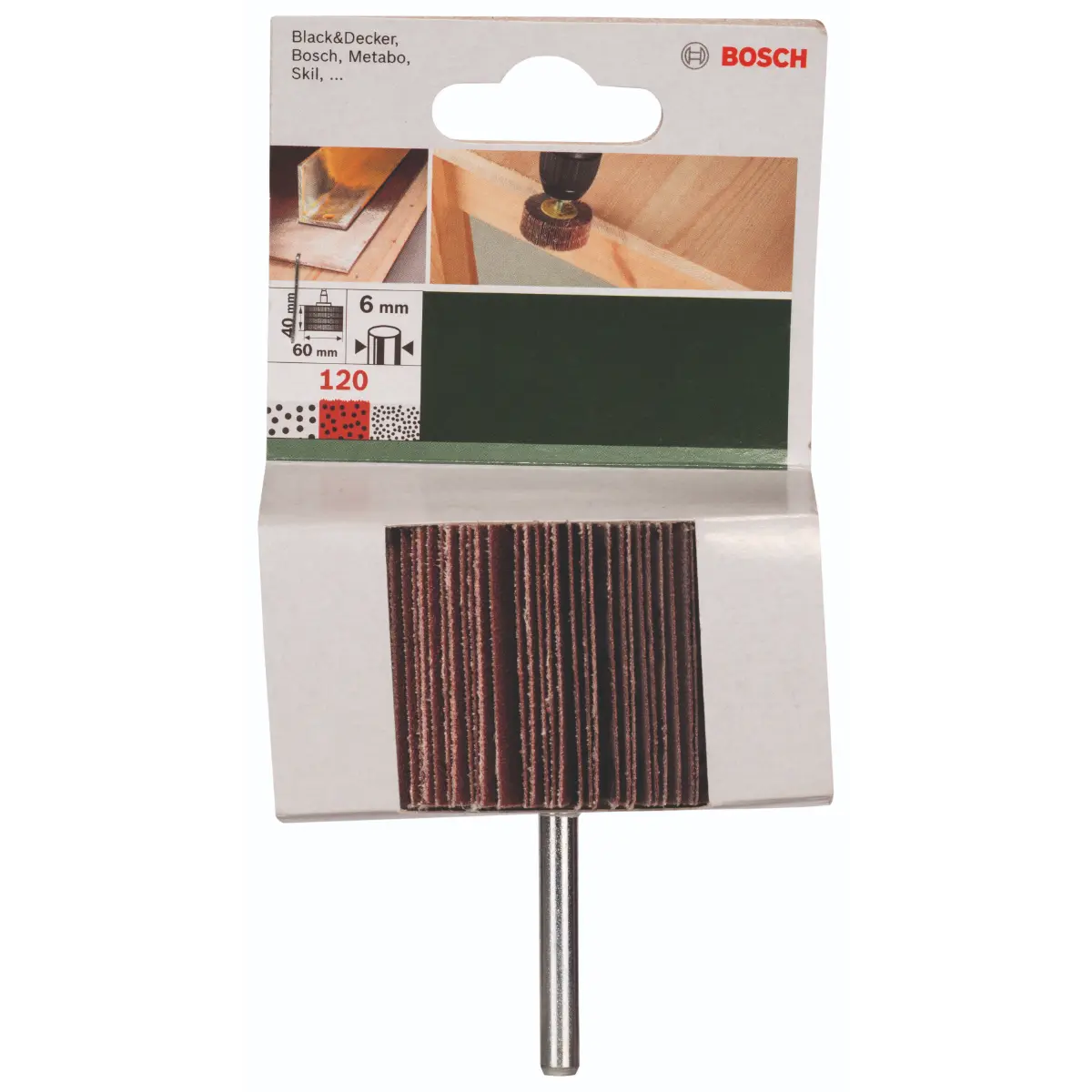 Bosch Lamellenschleifer für Bohrmaschinen, 60 mm, K120