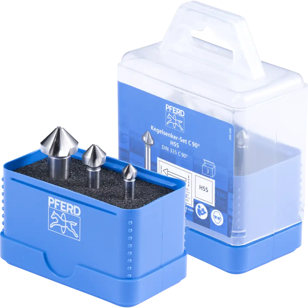PFERD TOOLS HSS-Kegelsenker-Set 3-tlg. DIN 335 C 90°