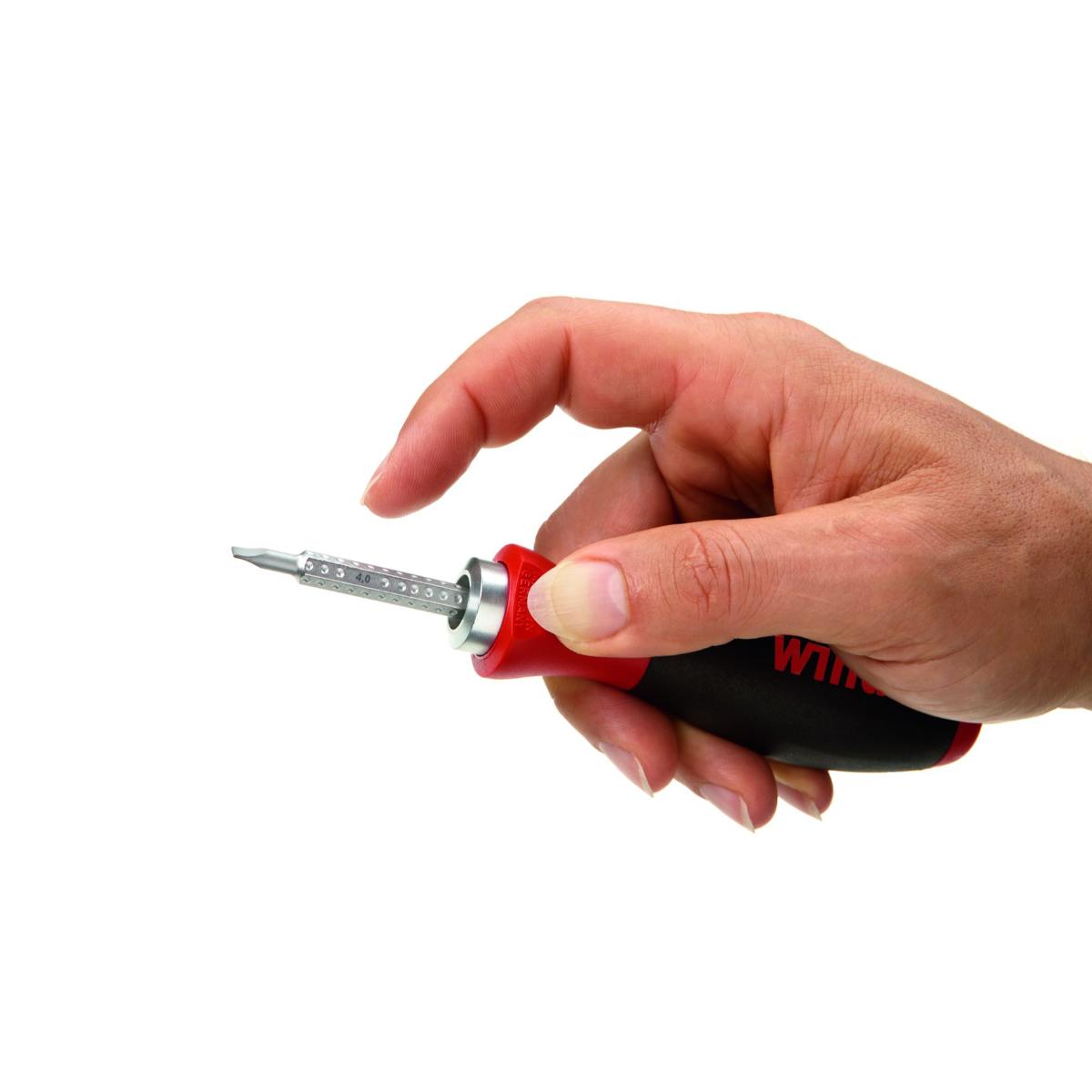 Wiha Schraubendreher mit Wechselklingen Set SYSTEM 6 Sechskant-Steckschlüssel 13-teilges Set mit Rolltasche