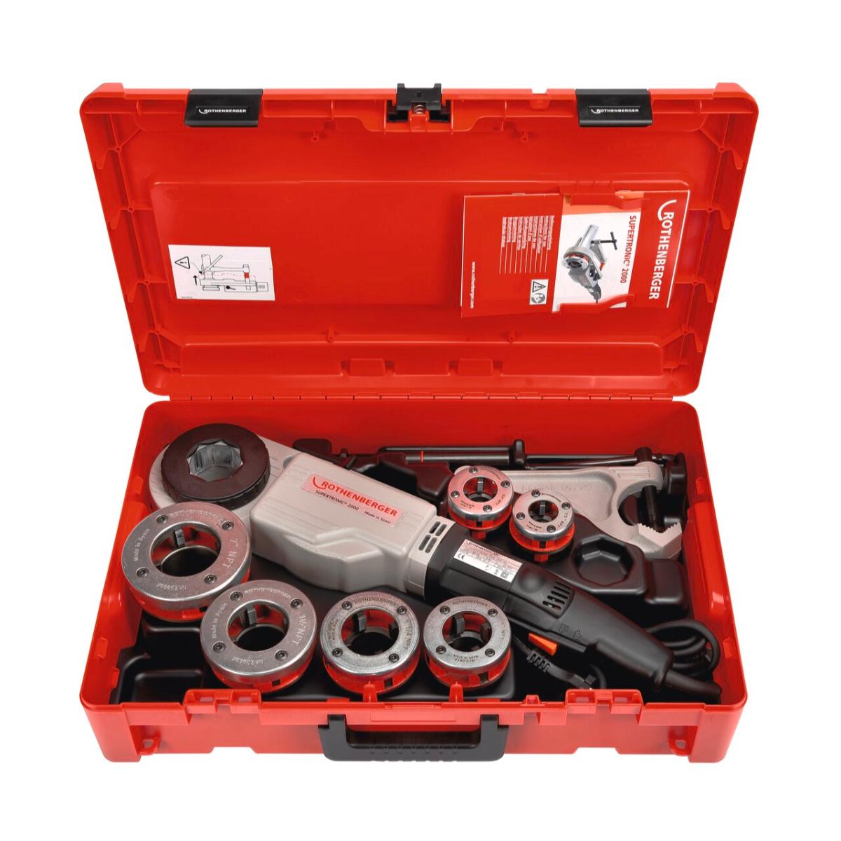 Rothenberger SUPERTRONIC 2000-set, NPT 1/2-2 Zoll, 230V