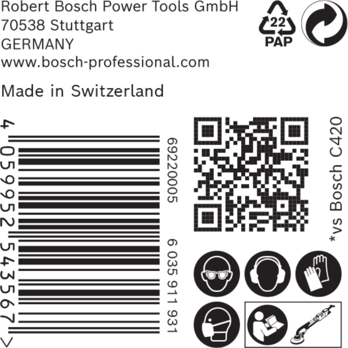 Bosch Expert C470 Schleifpapier für Exzenterschleifer 225 mm 9 Löcher - 50 Stück