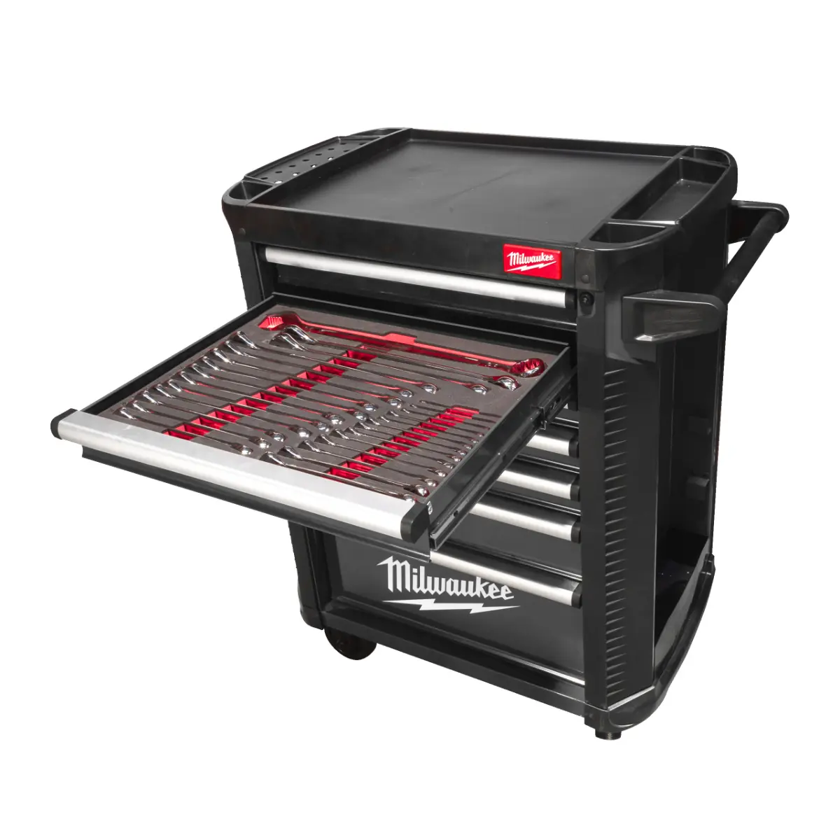 Milwaukee 30˝ / 78 cm TOOLGUARD Werkstattwagen mit Werkzeugbestückung, Standard Version 206-teilig, grau