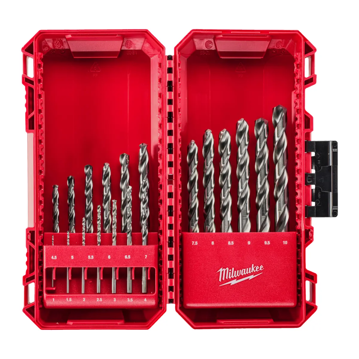 Milwaukee HSS-G THUNDERWEB Metallbohrer DIN 338 19-tlg. Set in PACKOUT kompatibler Kassette