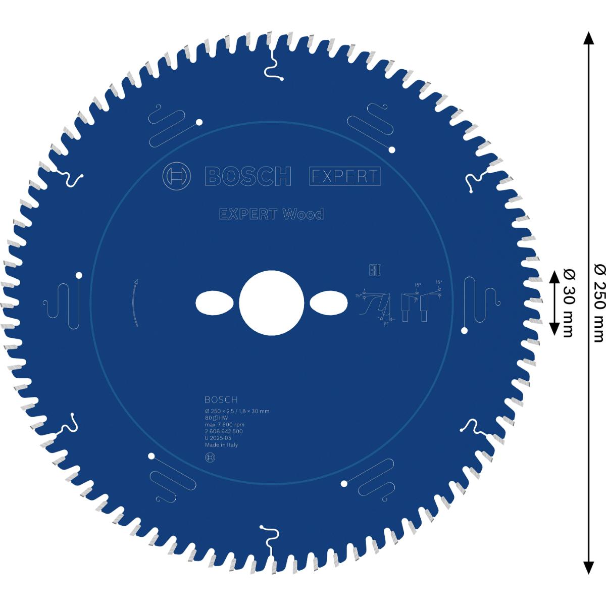Bosch Kreissägeblatt Expert for Wood ø 250 mm