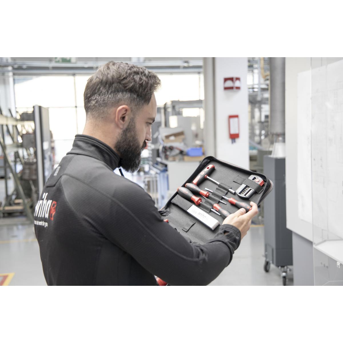 Wiha Werkzeug Set Mechaniker gemischt 32-teilges Set mit Werkzeugmappe