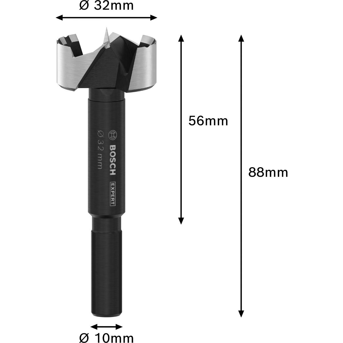 2608901835BO Bosch EXPERT Wood Forstnerbohrer, 32 mm, D10 mm