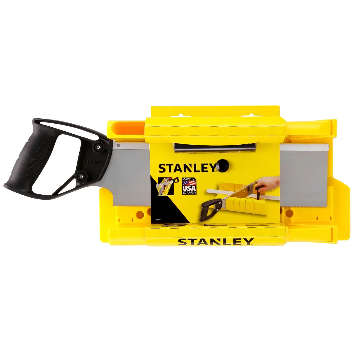 STANLEY Gehrungslade Ku. mit Säge 300 x 130 x 80 mm Integrierter Sägenstop