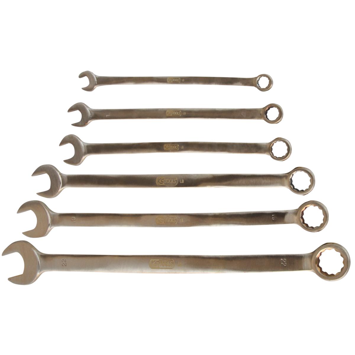 KS Tools BRONZEplus Ringmaulschlüssel-Satz, extra lang, 10-tlg, 10-32mm
