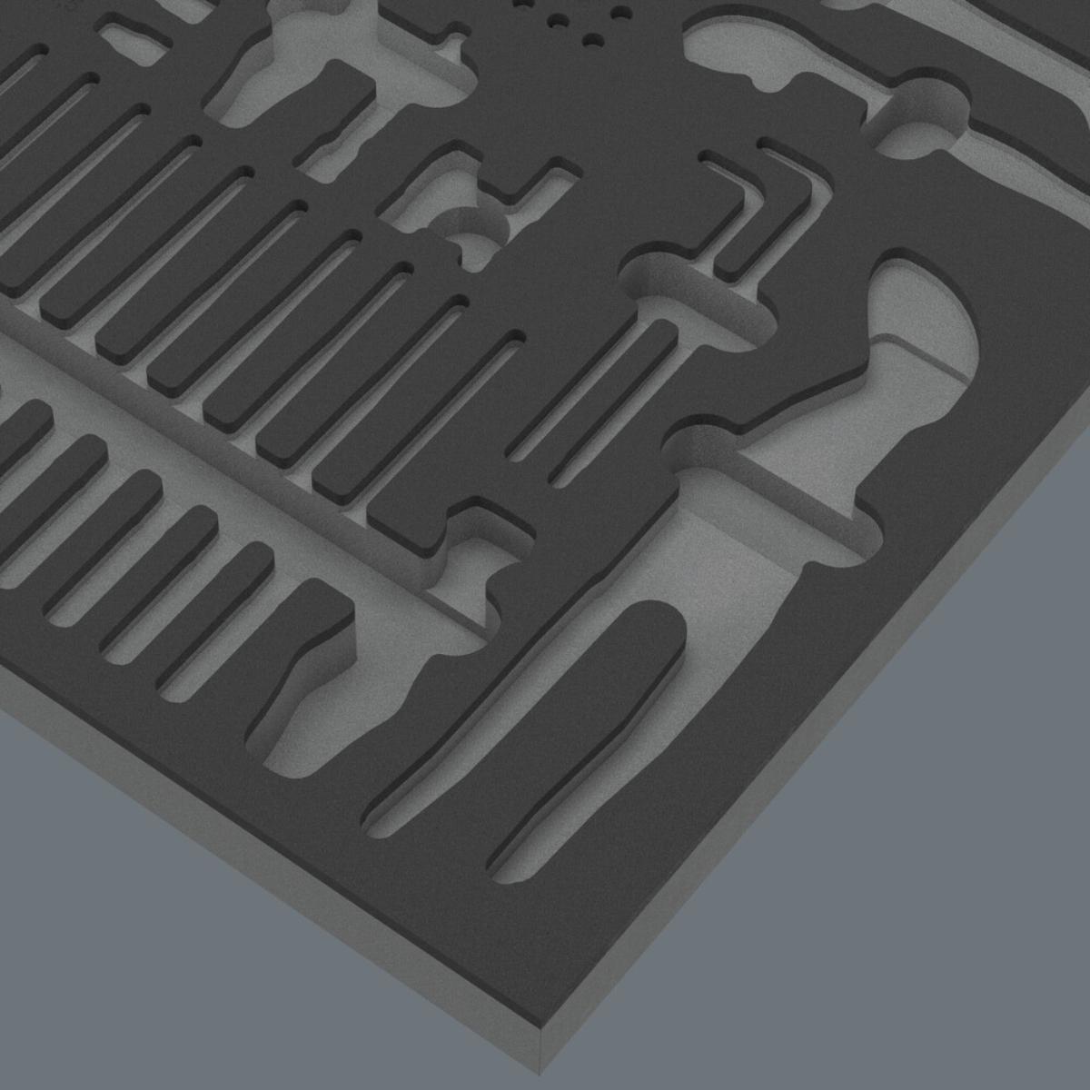 Wera 9853 Schaumstoffeinlage Kraftform Kompakt Wartung Set 1, ohne Werkzeug