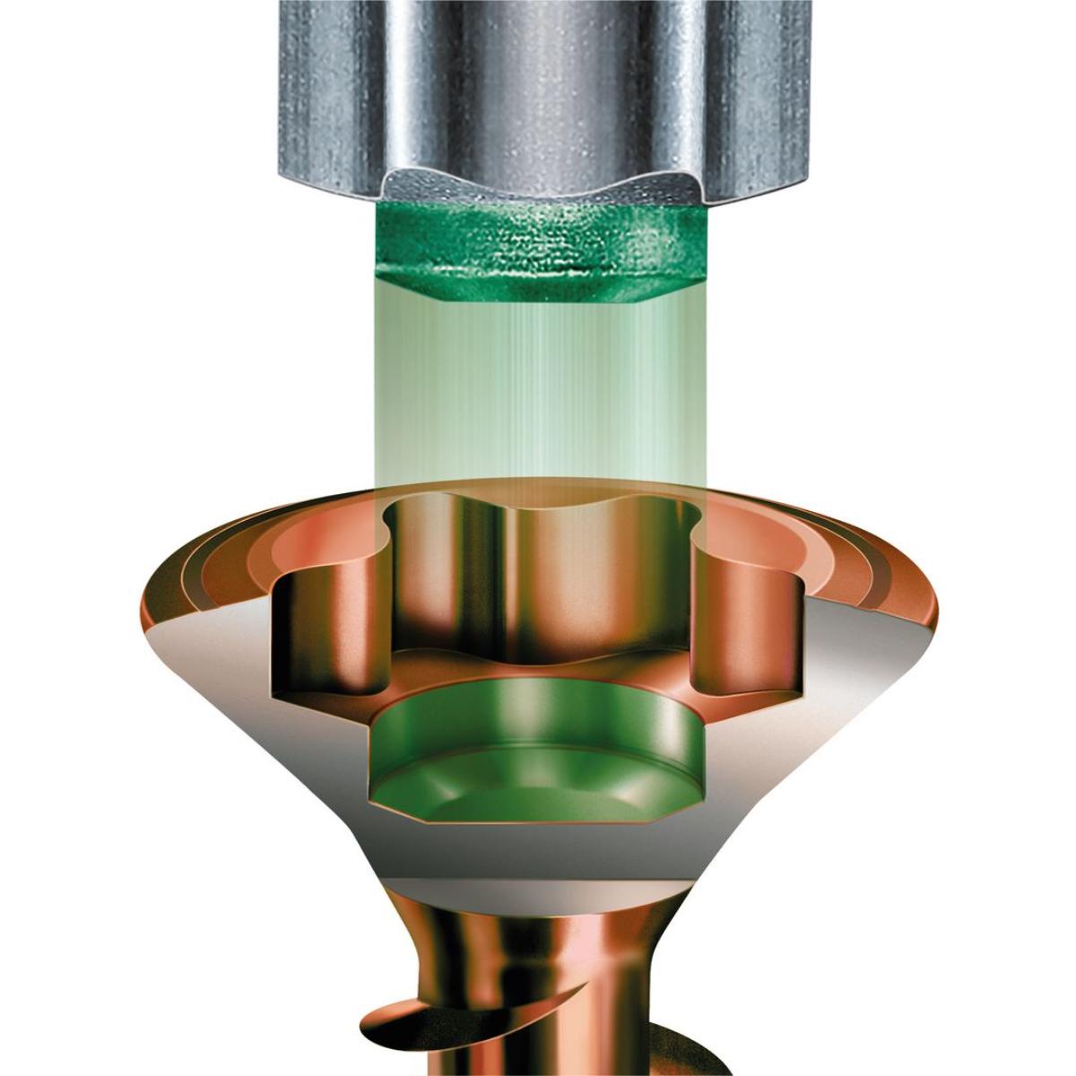 SPAX Fassadenschraube A2 antik Linsensenkkopf Klein 8mm starke Fräsrippen T-Star Plus T20 Fixiergewi