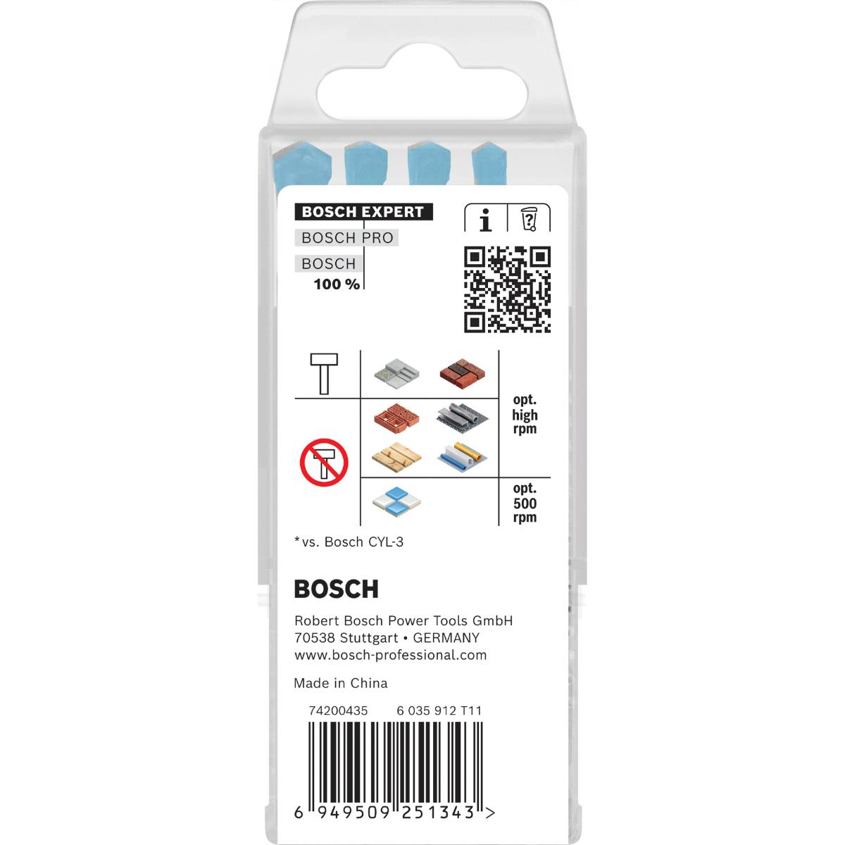 Bosch EXPERT HEX-9 Multi Construction Bohrer D= 4 / 5 / 6 / 6 / 8 mm, 5-teiliges Set