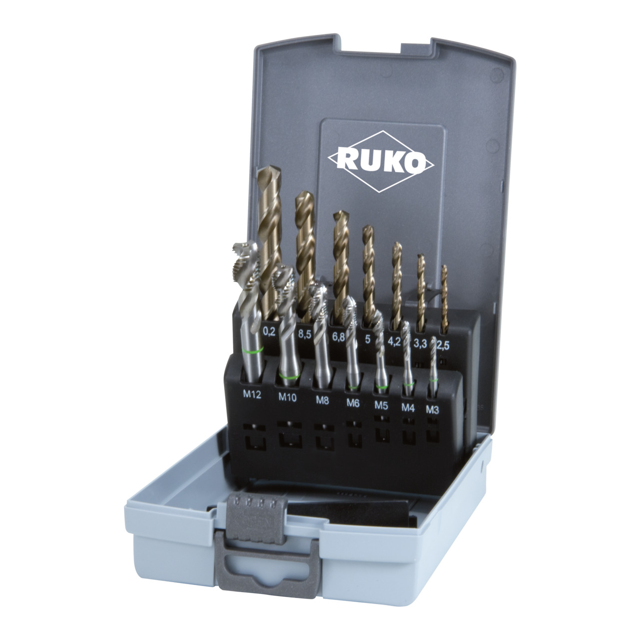 RUKO Maschinengewindebohrer-Satz Form C HSS-Co 5 - 14-tlg.