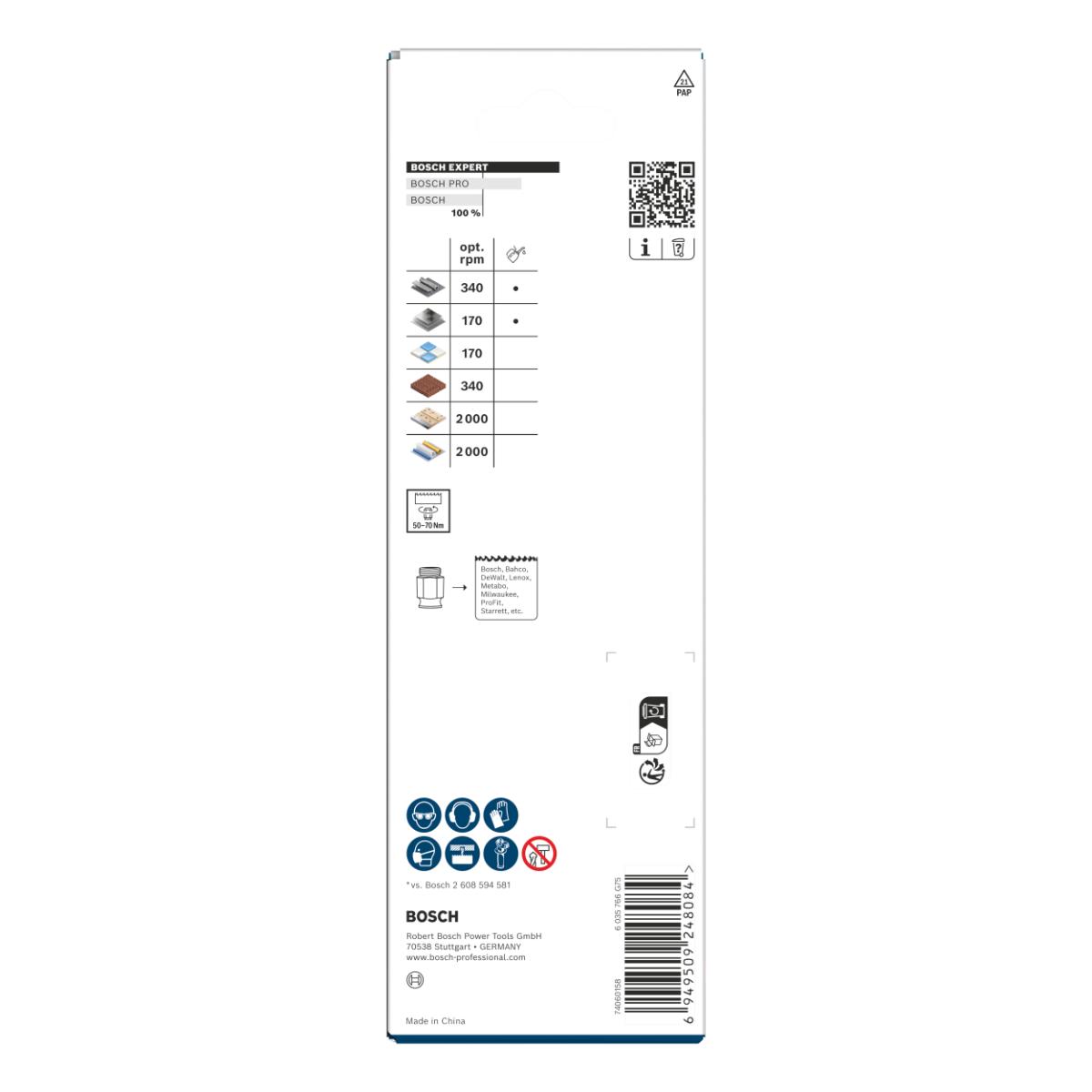 Bosch EXPERT Multi Material Power Change Plus-Lochsägen Kit, 51 x 60 mm, 3-teiliges Set
