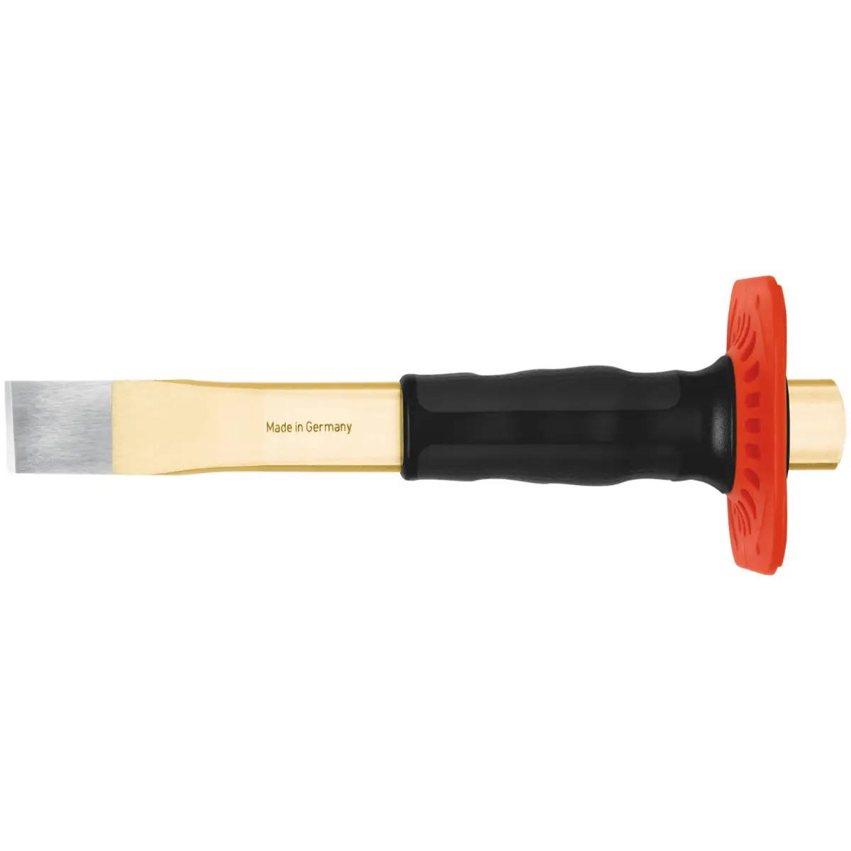 Rennsteig Schlitzmeißel mit Handschutz gerade 28 x 240 mm, poliert