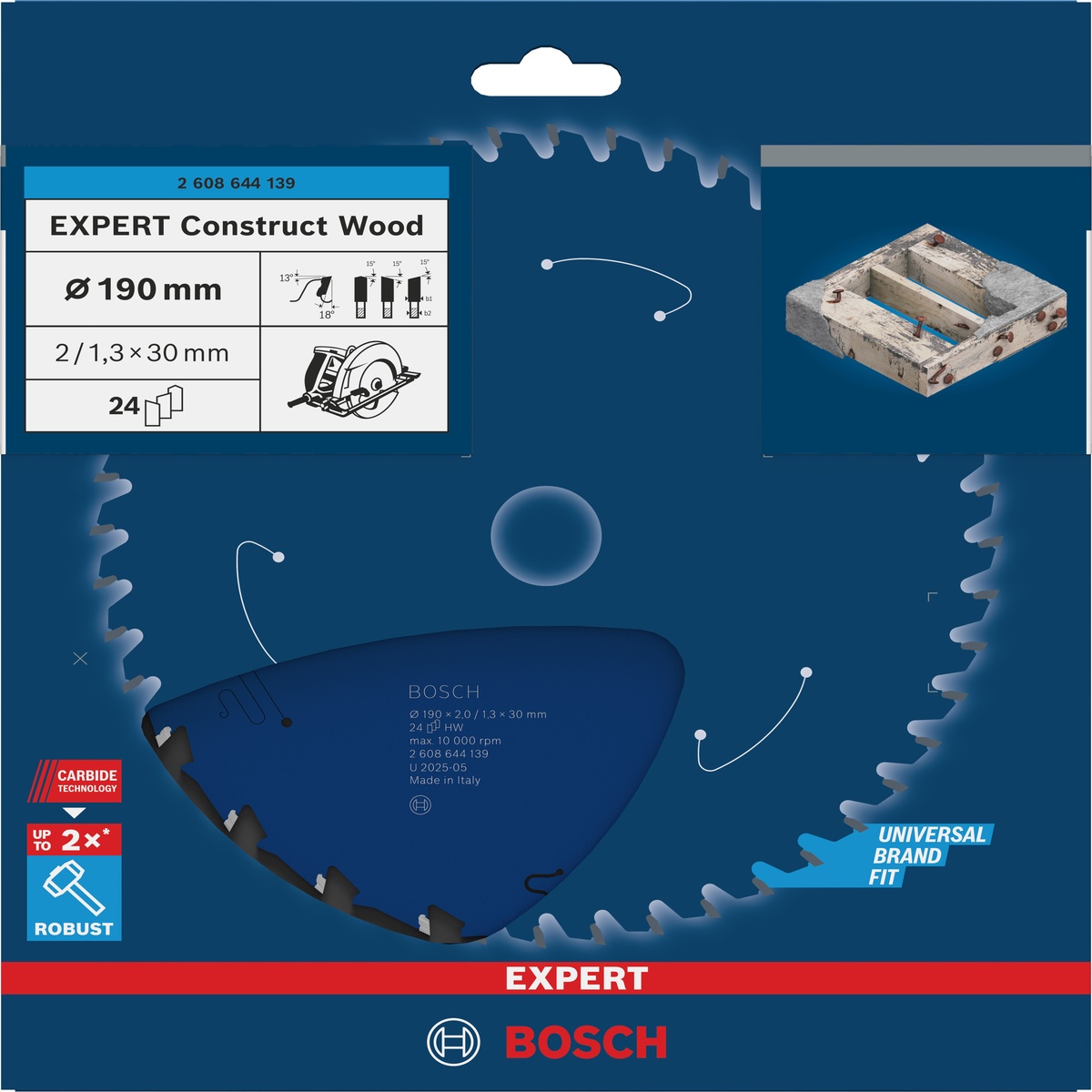 Bosch Kreissägeblatt Expert for Construct Wood