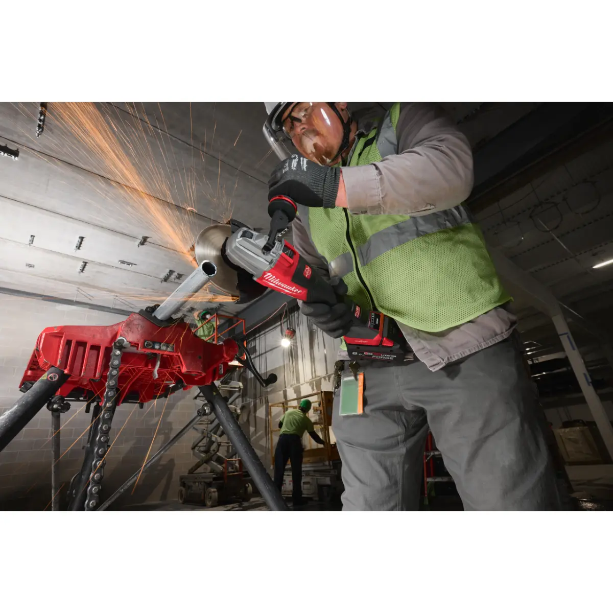 Milwaukee M18 FUEL ONE-KEY Akku-Sicherheitswinkelschleifer 125 mm mit Schiebeschalter M18FHSAGSVO125X-0X