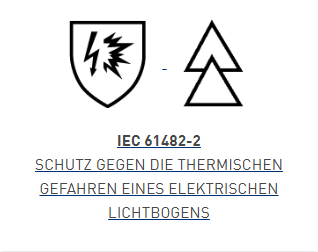 Schutzschirm, Thermo-Schutzelement, IEC 61482-2, Elektrolichtbogen, Schutzschild