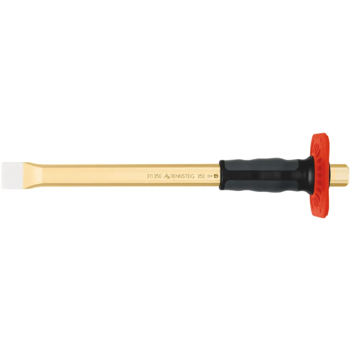 Rennsteig Flachmeißel mit Handschutz 27 x 350 mm, lackiert
