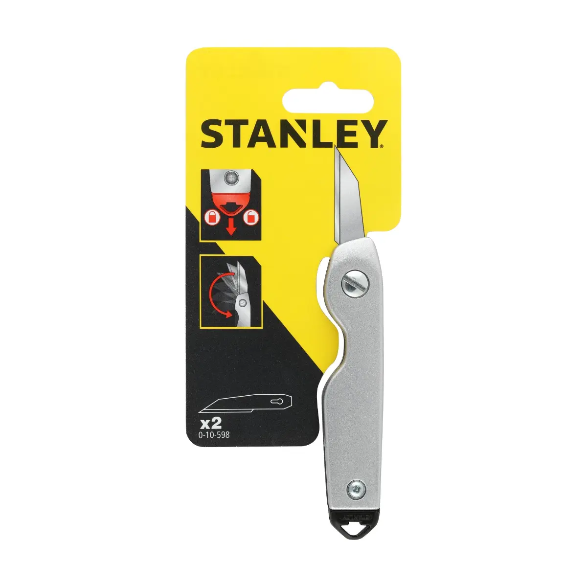 STANLEY Präzisionsmesser mit Metallgriff und einklappbarer Klinge