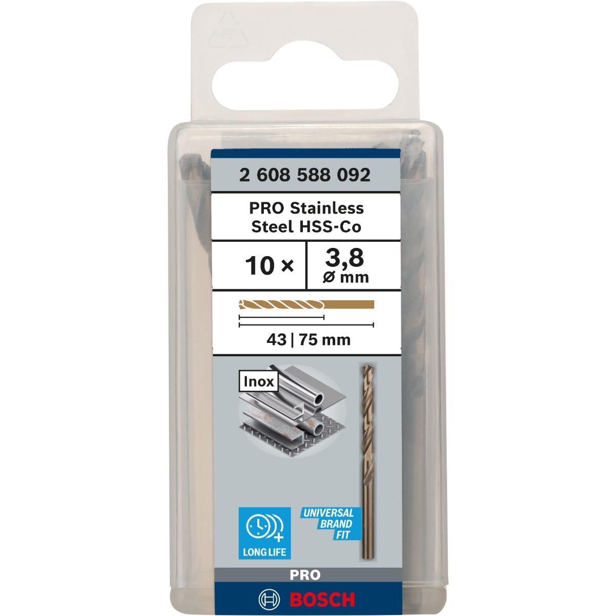 Bosch PRO Metallbohrer HSS-Co, DIN 338