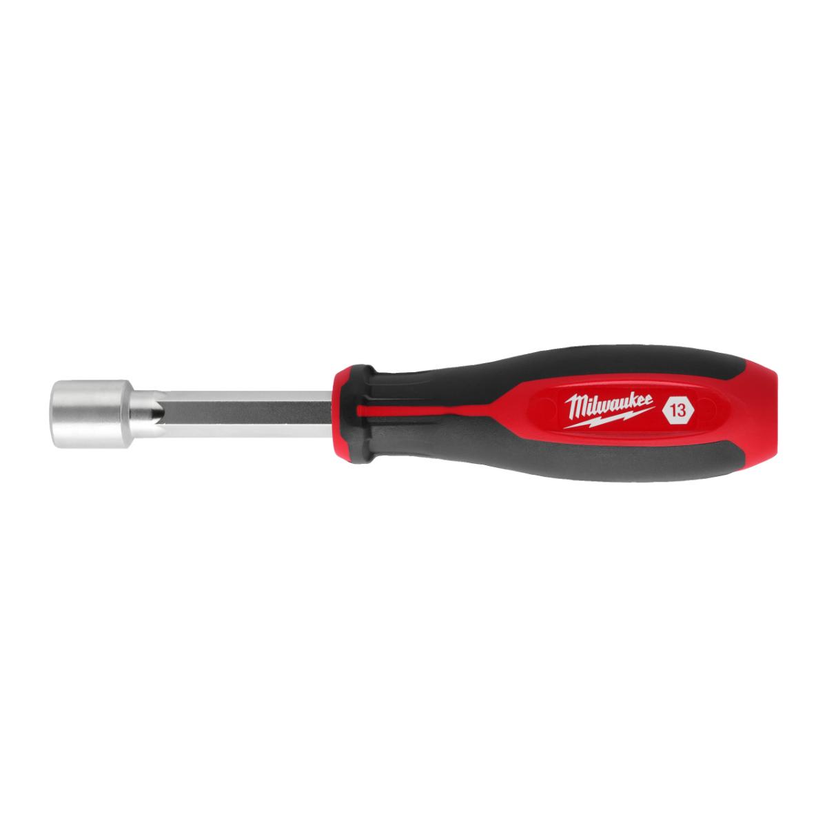 Milwaukee Steckschlüssel Schraubendreher mit Griff und Durchgangsloch magnetisch SW13