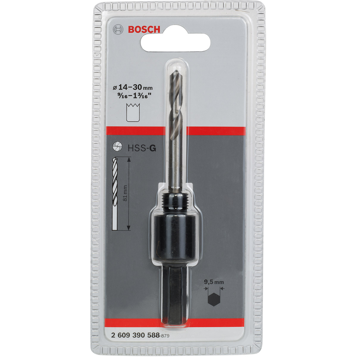 Bosch Sechskantadapter, 1/2 Zoll-20 UNF, 14 - 30 mm, SW 9,52