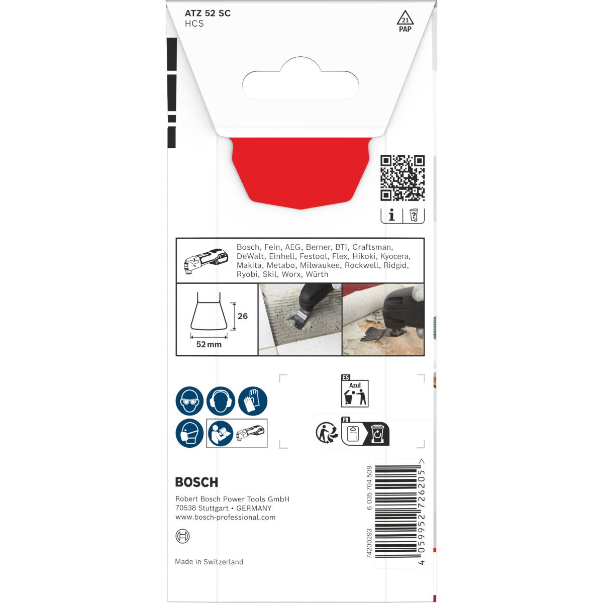 Bosch ATZ 52 SC Multi Material Tauchsägeblatt, Starlock, 52 x 26 mm, 1-Stück