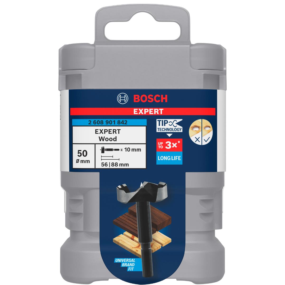 Bosch EXPERT Wood Forstnerbohrer, 50 mm, D10 mm