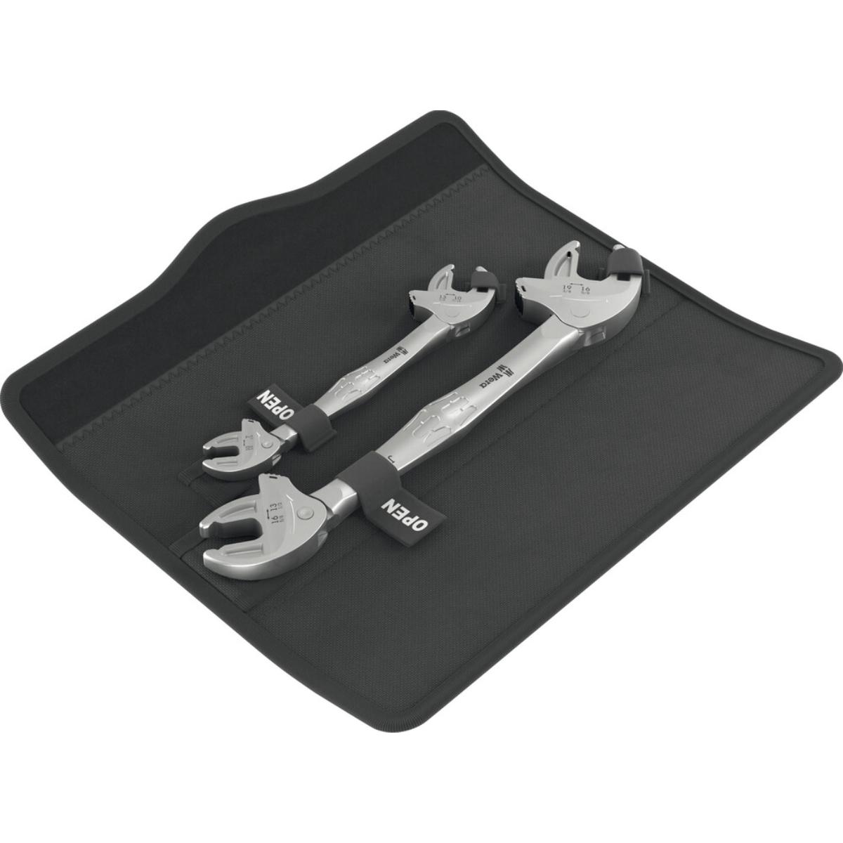Wera 6006 Joker 2, 1 Selbstjustierende Doppelmaulschlüssel, 2-teiliges Set