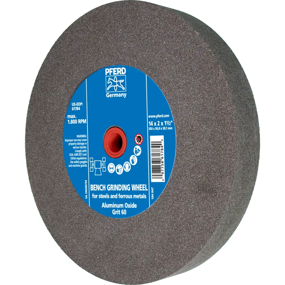 PFERD TOOLS Schleifbockscheibe Ø 350x50 mm Bohrung-Ø 76,2 mm A60 für universelle Schleifaufgaben