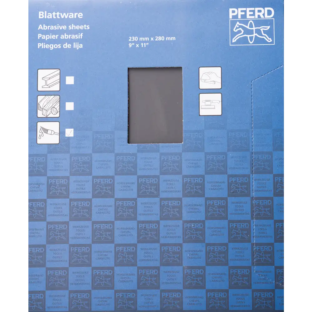 PFERD TOOLS Wasserfester Papier Schleifbogen 230x280mm BP-W ECO PAINT SiC1000 für Lackbearbeitung