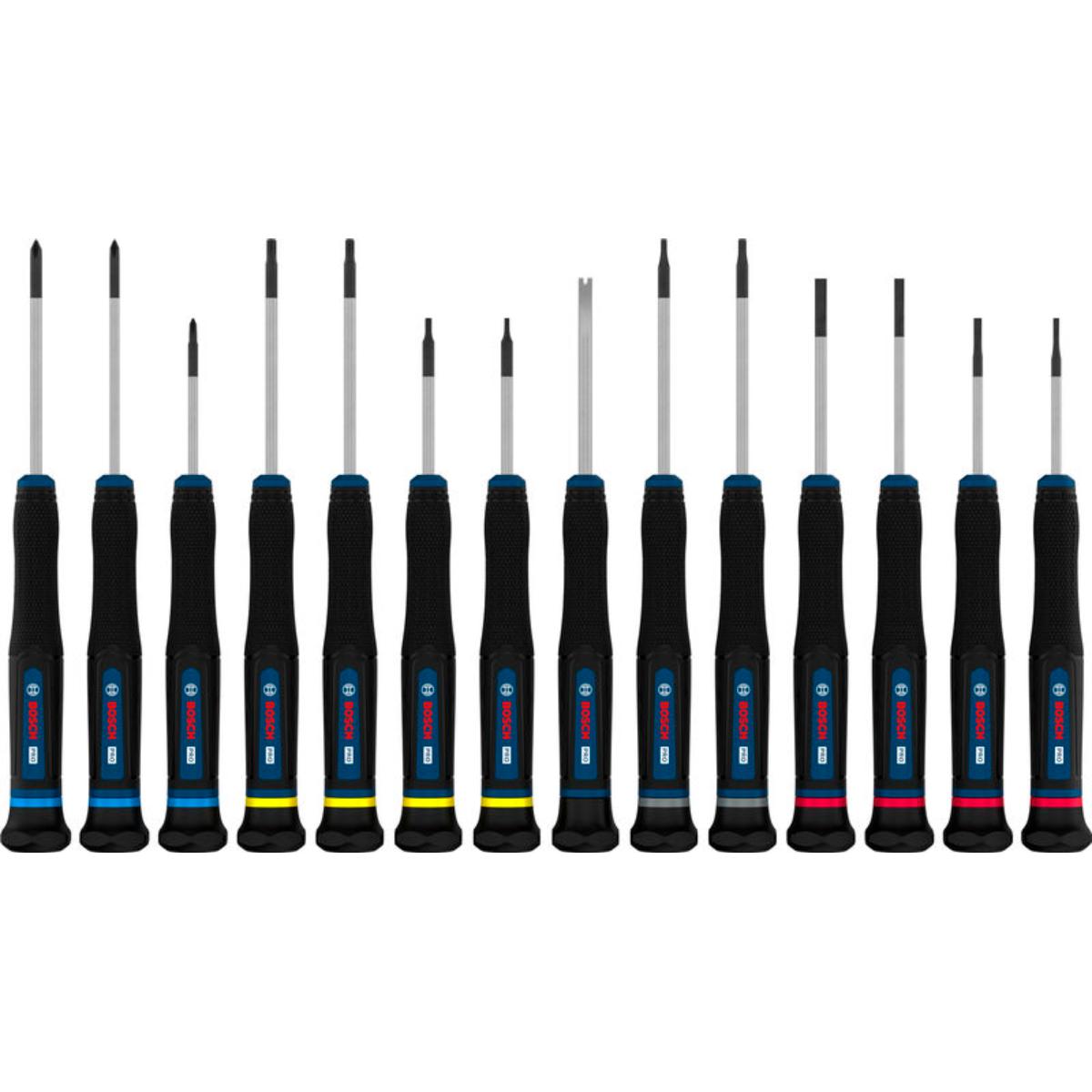 Bosch PRO Präzisionsschraubendreher PH/SL/TX/TH/H, 14-teilges Set