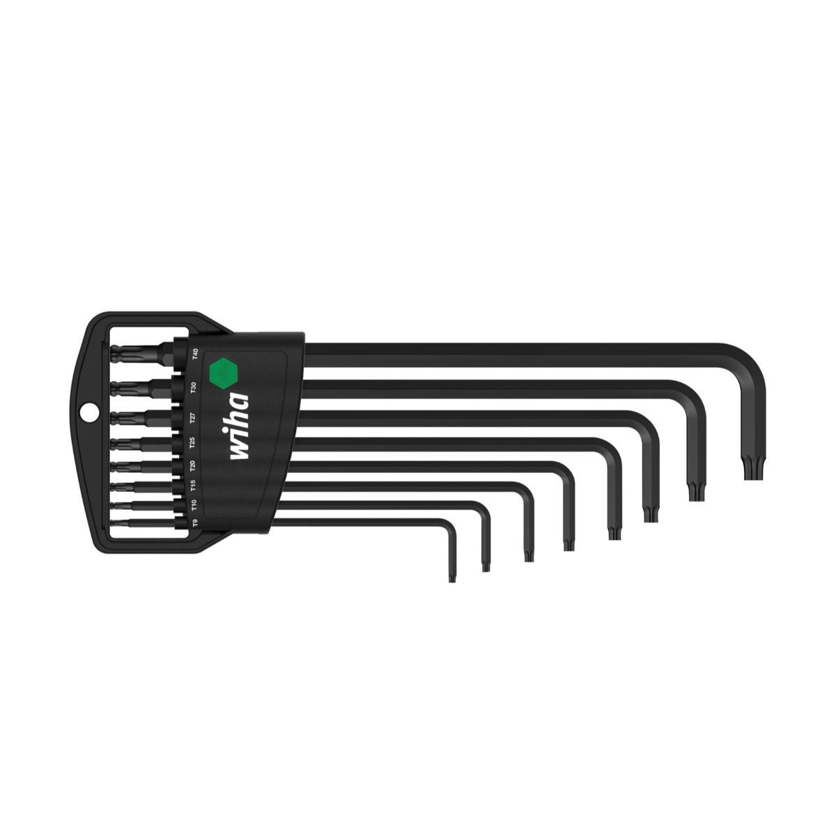 Wiha Stiftschlüssel Set im Classic Halter TORX Kugelkopf 8-teilges Set schwarzoxidiert