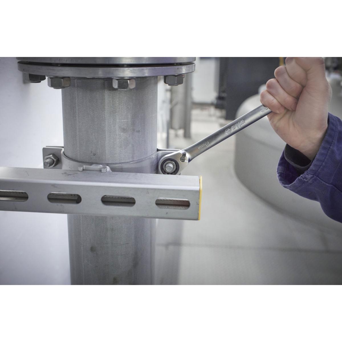 Wiha Ringratschen-Gabelschlüssel Set 12-teilges Set umschaltbar in Halter