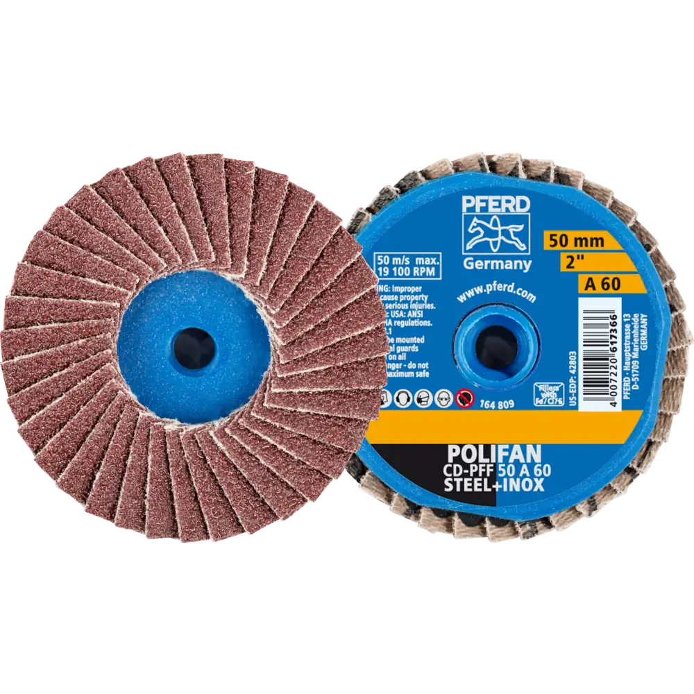 PFERD TOOLS COMBIDISC Korund Mini-POLIFAN CD für universelle Anwendungen