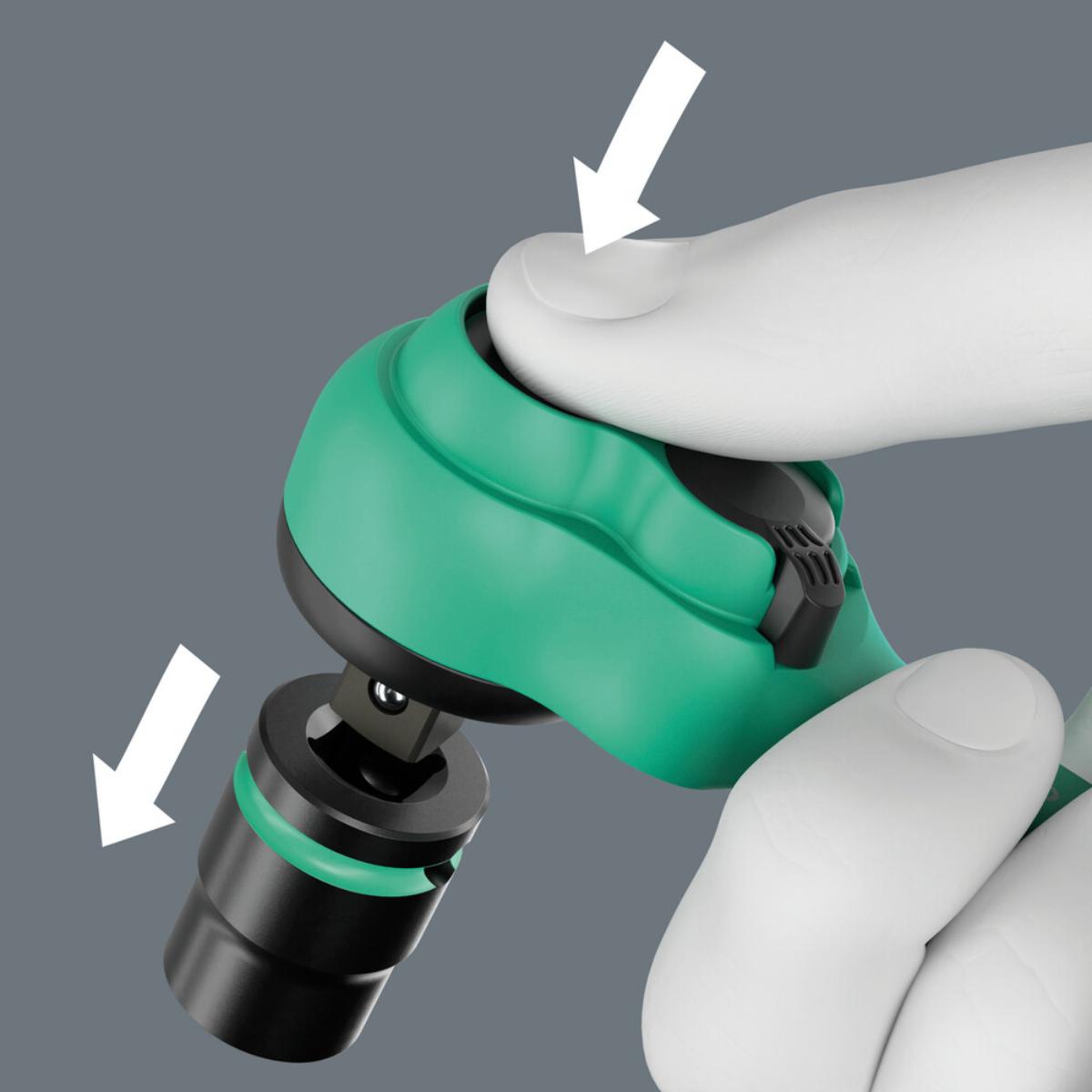 Wera 8010 A Zyklop Comfort Knarre, mit Umschalthebel, mit 1/4"-Antrieb