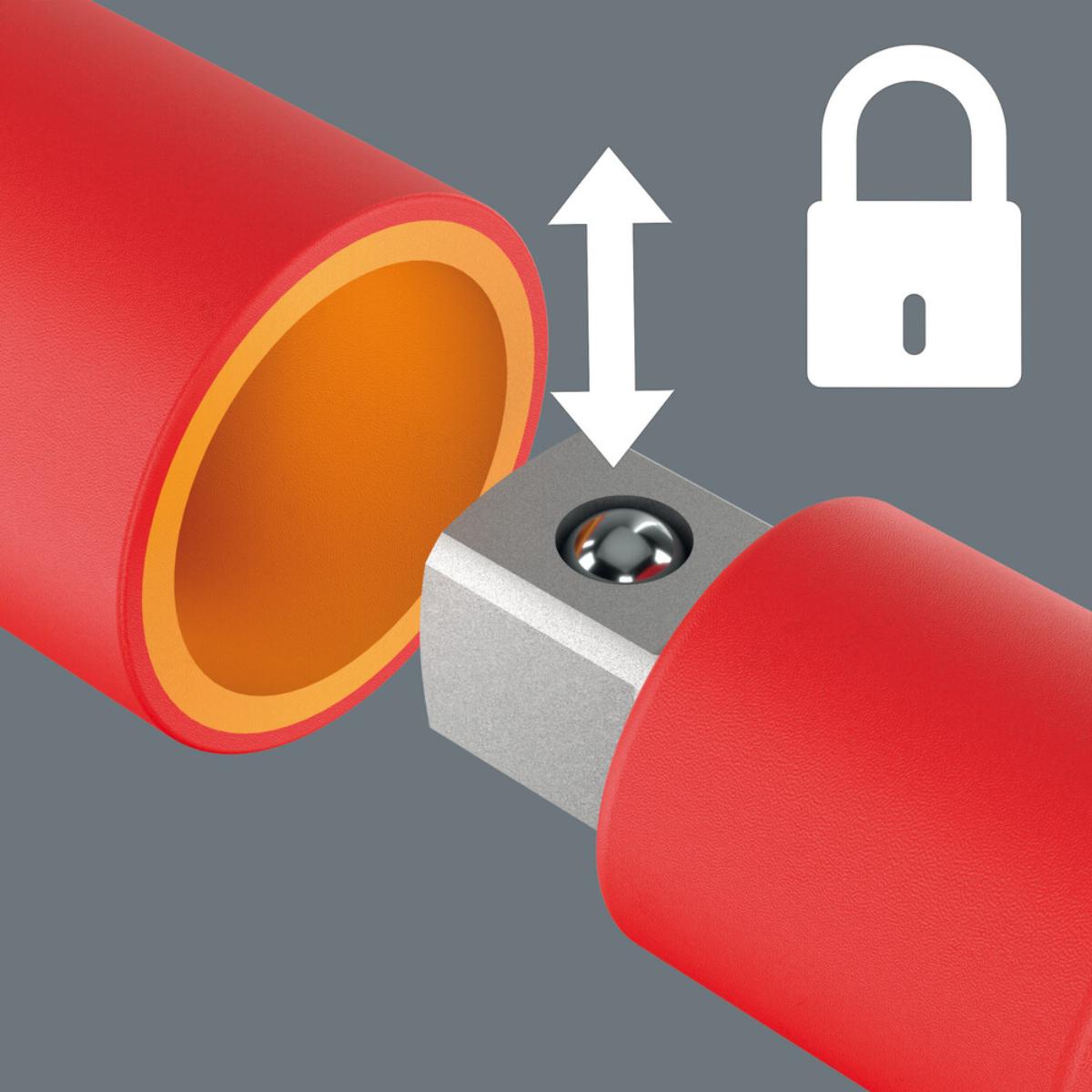Wera 410 i VDE A RA VDE-isolierter Quergriff-Adapterschraubendreher mit Ratschenfunktion 