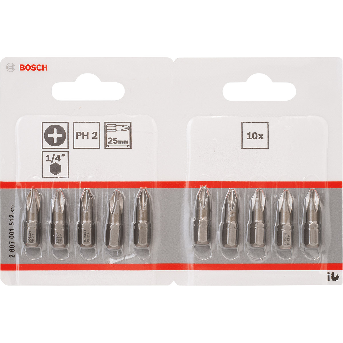 Bosch Schrauberbit Extra-Hart, Kreuzschlitz PH2