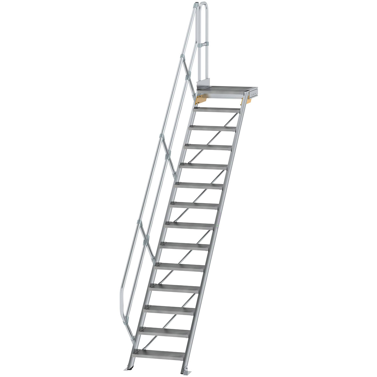 Munk Treppe mit Plattform 45° Stufenbreite 600 mm